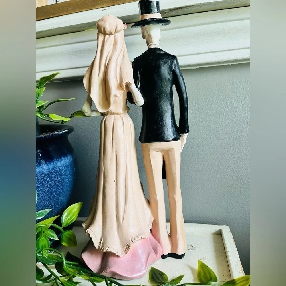 Rachel Zoe Skeleton Bride Groom Figurine Halloween Decor NWT